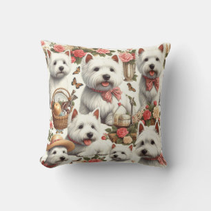 Coussin Cute West Highland White Terrier sans fil