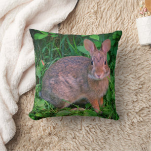 Coussin Cute Wild Brown Rabbit Faune