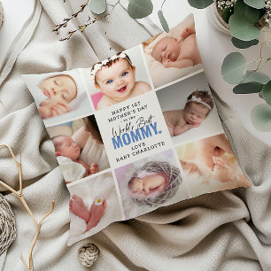 Coussin Cute 'Worlds Best Mommy' 1ère fête des mères Keeps