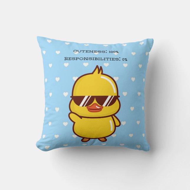 Coussin Cuteness 100% Responsibilities 0% | Cute Pilllow (Recto)