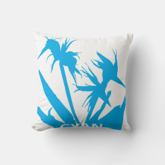 Coussin CYAN - Cojín con Flor del paraíso en calipso