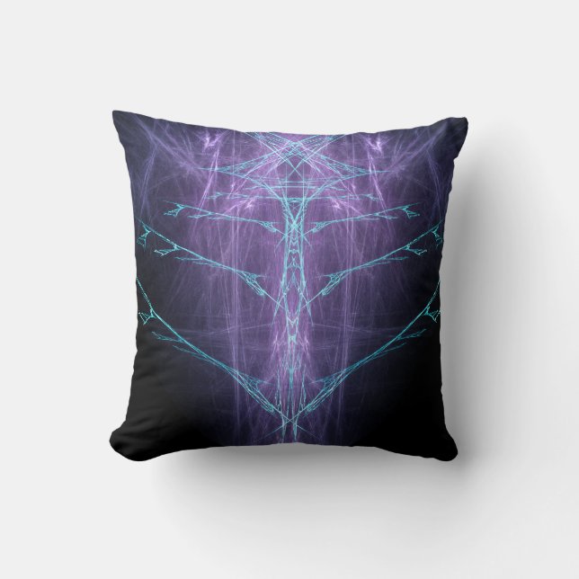 Coussin CYBERSPINE Tech Motif fractal Jeu d'oreiller (Recto)