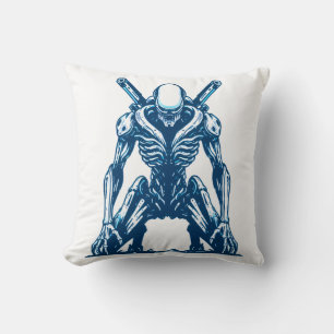 Coussin Cyborg Alien Warrior - Futuristic Sci-Fi Monster