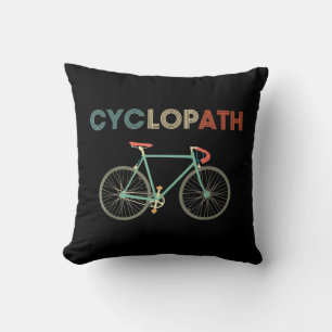 Coussin Cyclopath Bicyclette amusant Humour cycliste
