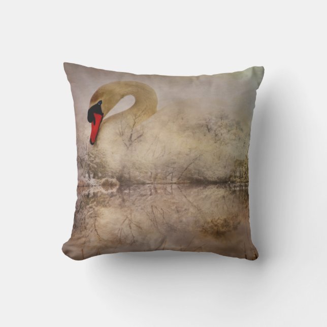 Coussin Cygne à la dérive (Recto)
