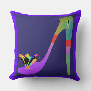Coussin Cypripède de dame décoratif