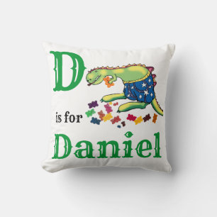 Coussin D est pour bébé garçon Daniel