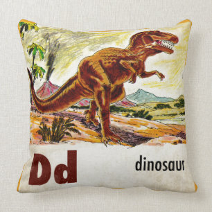Coussin D est pour Dinosaur