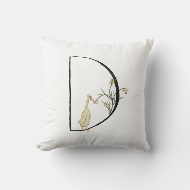 Coussin D est pour le canard et la jonquille (Recto)