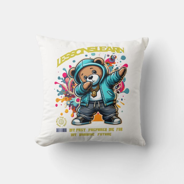 COUSSIN DABBING FUTURE LESSONS LEARN THROW PILLOW (Recto)