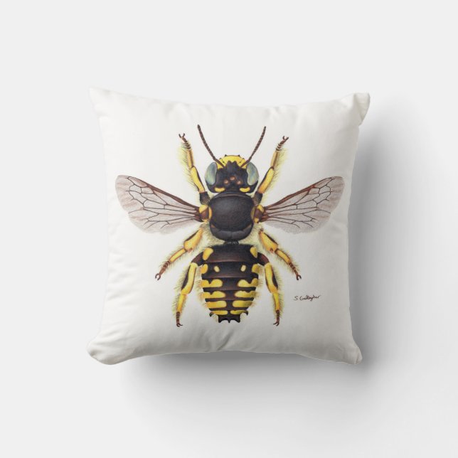 coussin d'abeilles en laine (Recto)