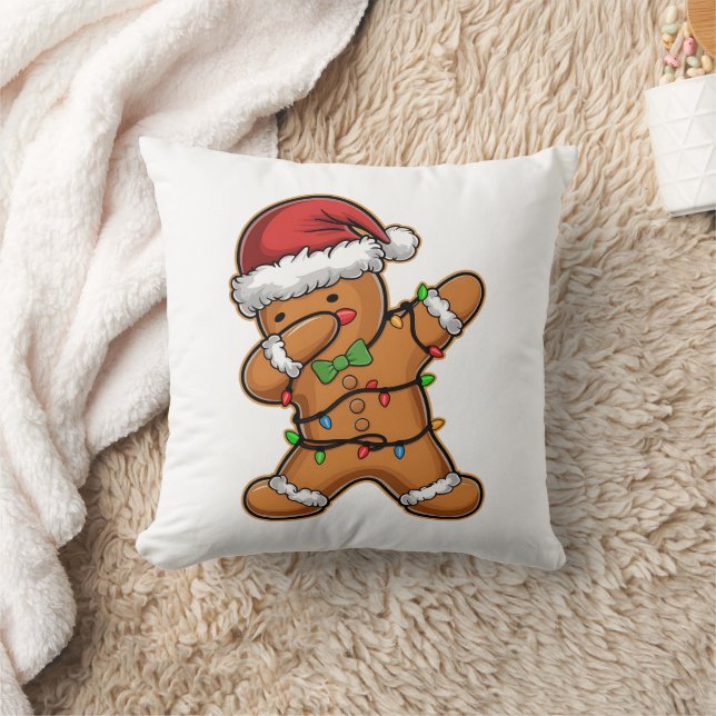 Coussin Dabing pain d'épices arbre Noël léger (Couverture)