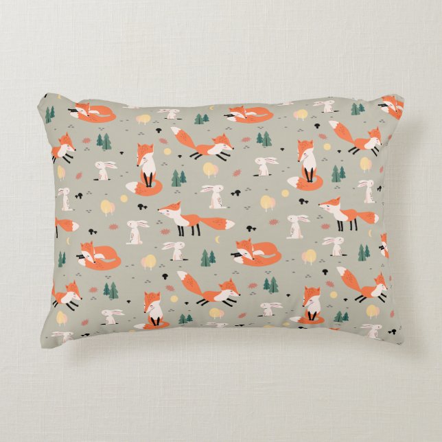 Coussin d'accent Bunny et Fox (Devant)