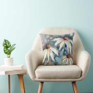 Coussin d'accent Coneflower Aquarelle