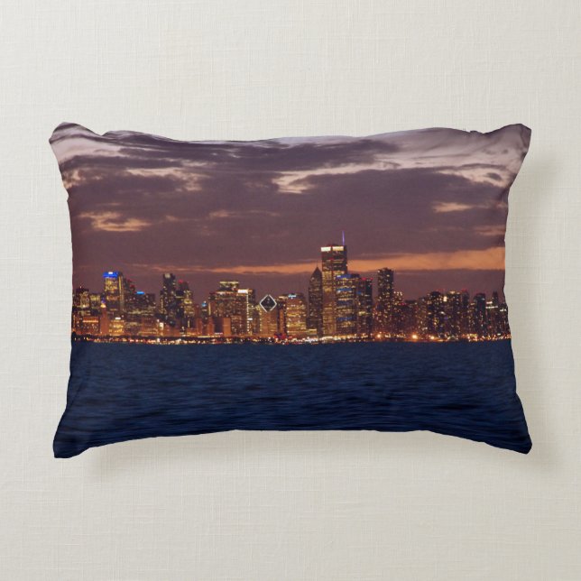 Coussin d'accent de Chicago Skyline (Devant)