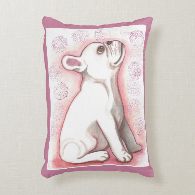 Coussin d'accent de chiot de bouledogue assez (Devant(Vertical))