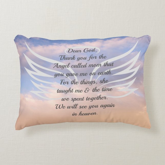 Coussin d'accent de citation de la mère décédée (Devant)