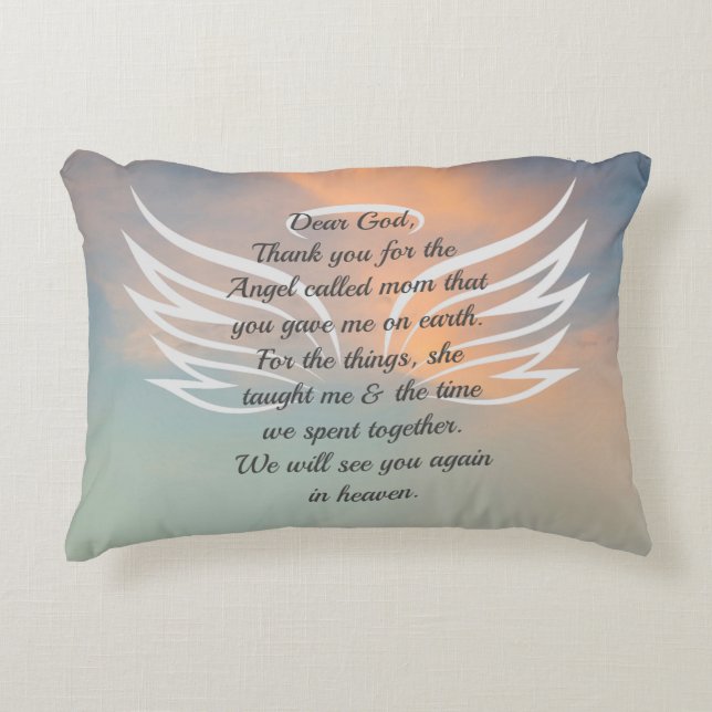 Coussin d'accent de citation de la mère décédée (Devant)