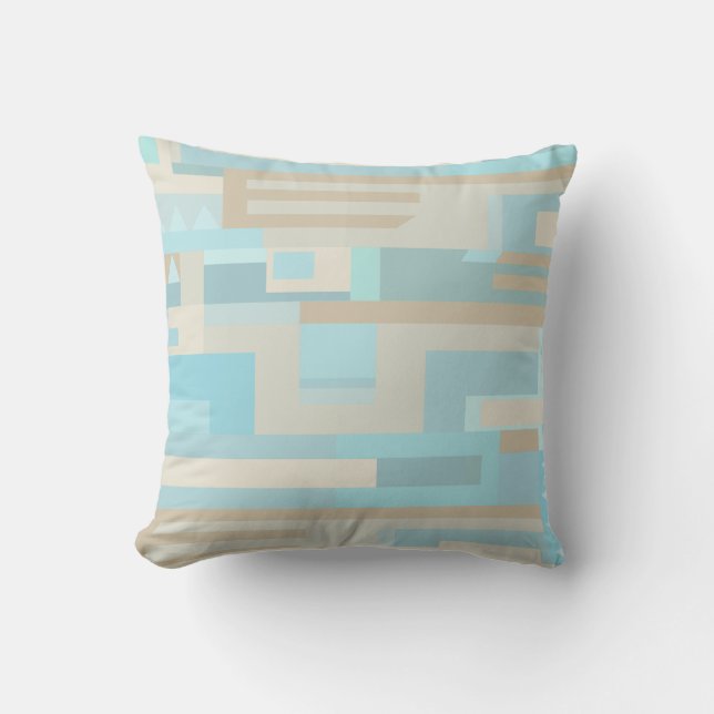 Coussin d'accent de motif d'abrégé sur mer et (Recto)