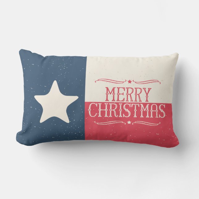 Coussin d'accent de Noël de drapeau du Texas de (Recto)