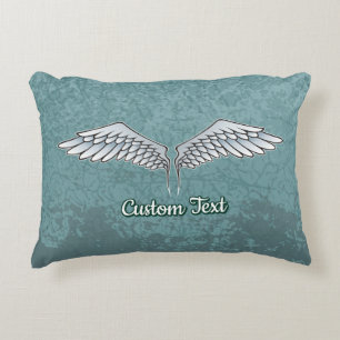Coussin d'accent des ailes gris-bleu