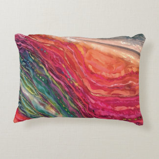 Coussin d'accent des vagues colorées