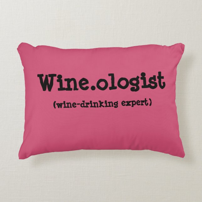 Coussin d'accent d'humour de vin (Devant)