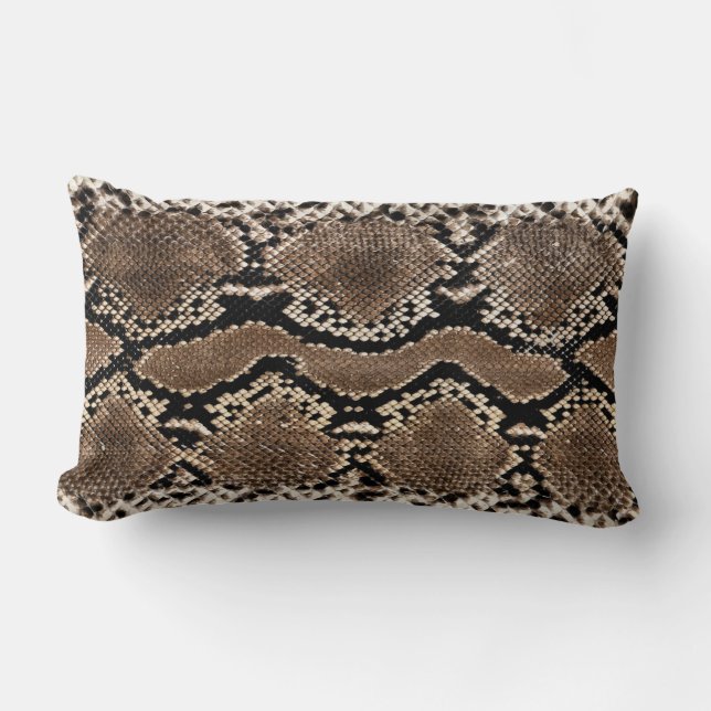 Coussin d'accent d'impression de peau de serpent (Recto)
