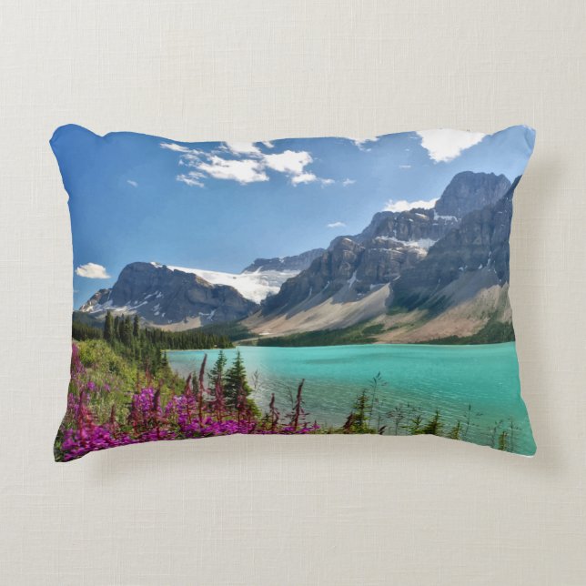 Coussin d'accent du lac Majestic Mountain (Devant)