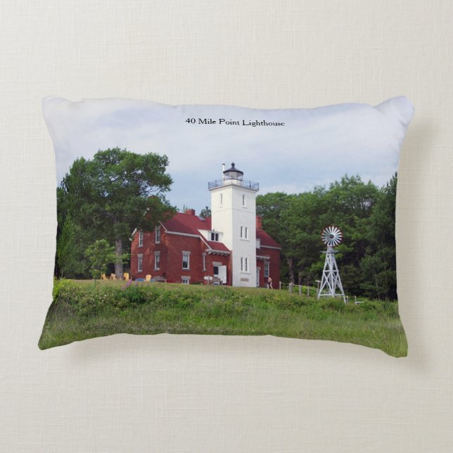coussin d'accent du phare de 40 miles Point (Dos)
