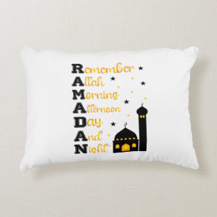 Coussin d'accent islamique Ramadan Kareem & Eid Mu