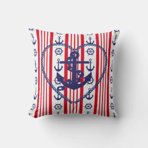 Coussin d'accent style marine voiles