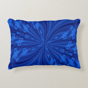 Coussin d'accents bleu papillon Abstrait