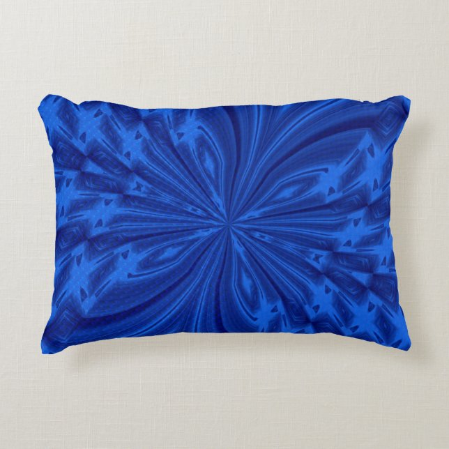 Coussin d'accents bleu papillon Abstrait (Devant)