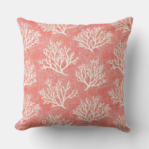 Coussin d'accents de corail Oreillers côtiers