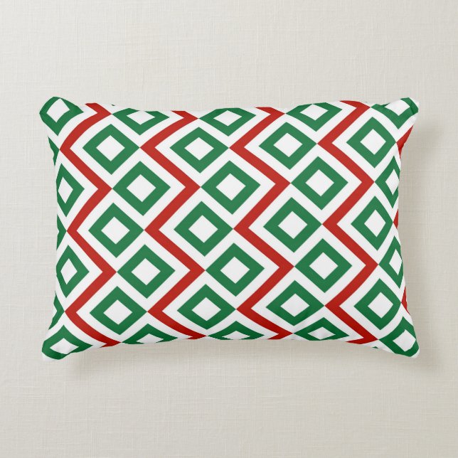 Coussin d'accents de méandre Noël (Devant)