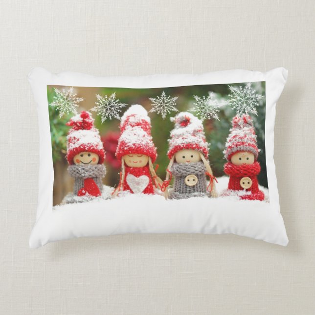 Coussin d'accents de Noël (Devant)