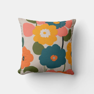 Coussin d'accents décoratifs floraux