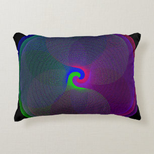 Coussin d'accents géométriques fusionnés colorés