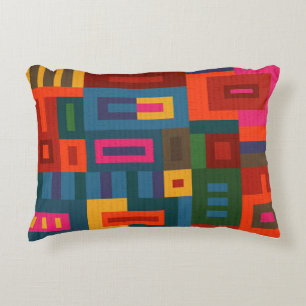 Coussin d'accents Motif coloré en gras