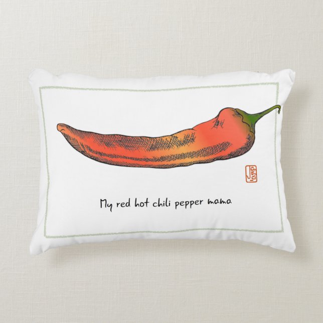 Coussin d'accents Red Hot Chili Mama (Devant)