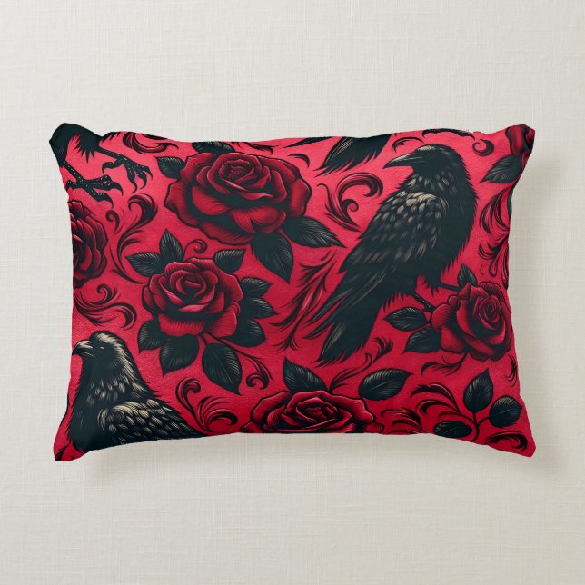 Coussin d'accents Rose Raven (Devant)