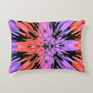 Coussin d'accentuation Abstrait d'explosion rose e