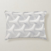 Coussin d'accentuation blanc intertissé moderne