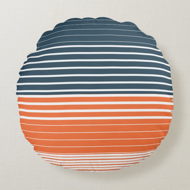 Coussin d'accentuation bleu orange de la marine ma (Devant)