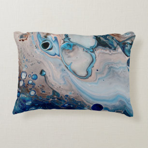 Coussin d'accentuation d'art Abstrait bleu