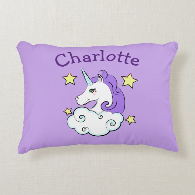 Coussin d'accentuation de conception Unicorne (Devant)