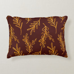 Coussin d'accentuation de la feuille d'or et de la