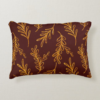 Coussin d'accentuation de la feuille d'or et de la