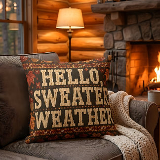 Coussin d'accentuation de météo de pull d'automne